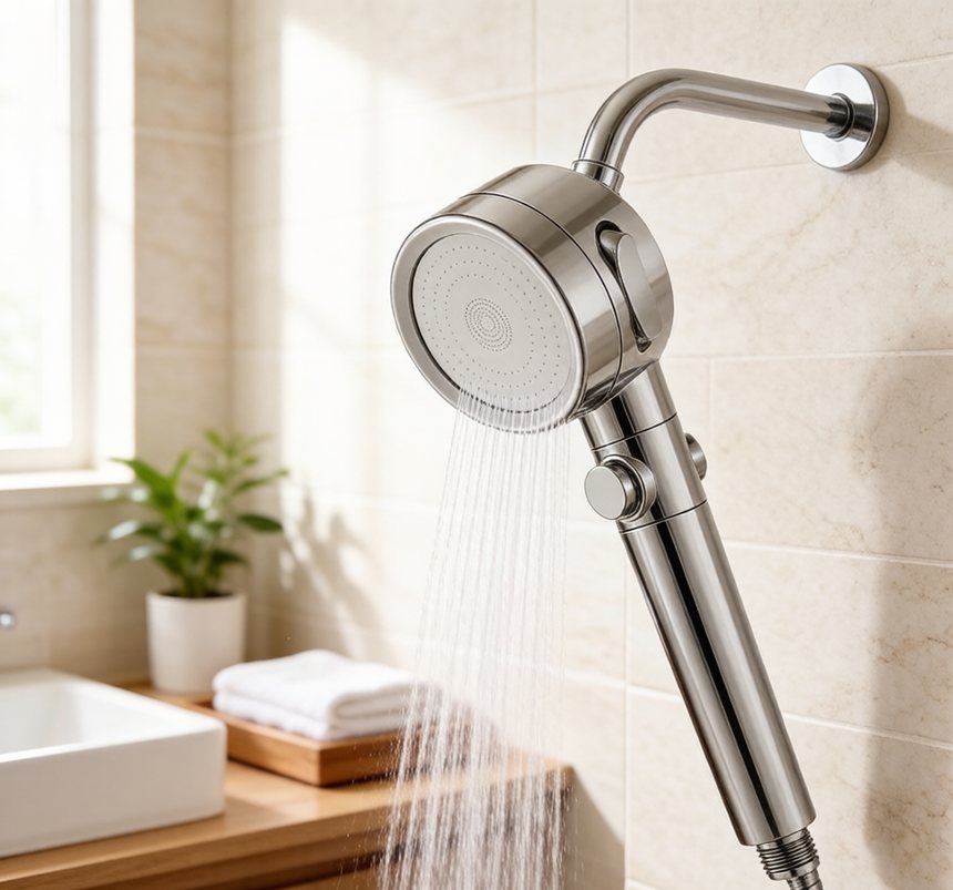 Pommeau de douche filtrant haute pression