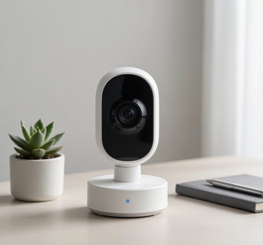 Caméra de surveillance intérieure 2K motorisée