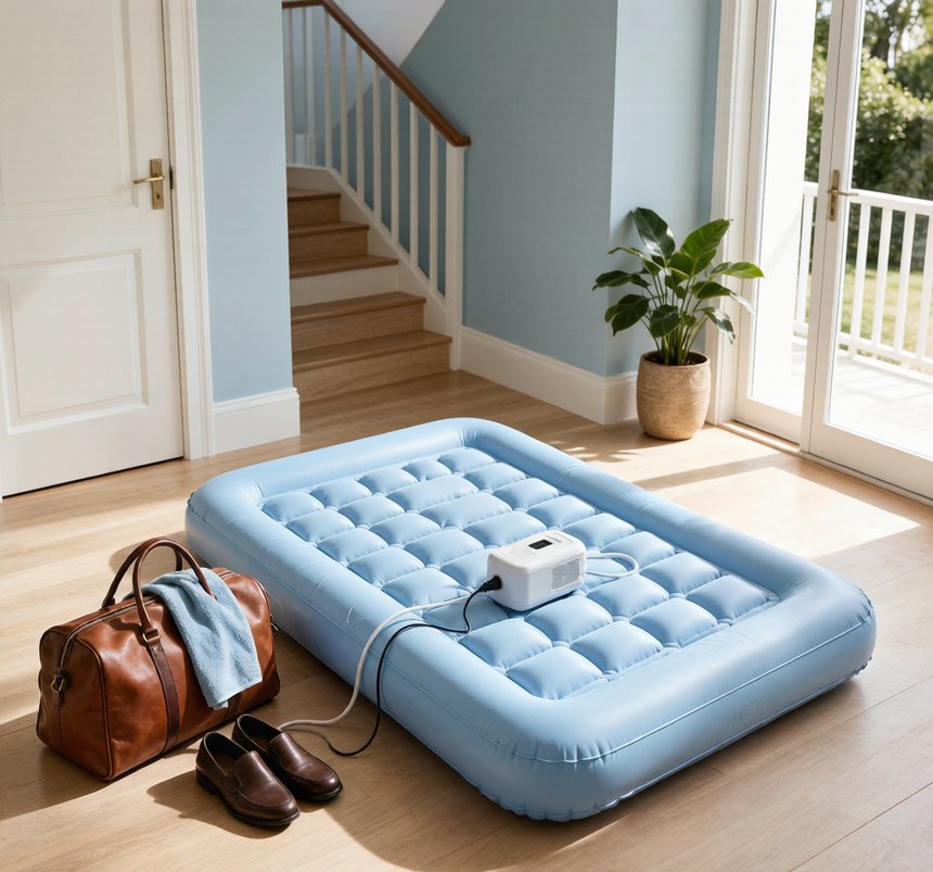 Matelas gonflable Queen avec pompe intégrée