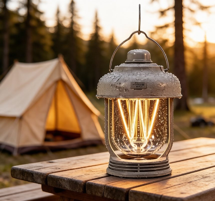 Lanterne de camping LED (IPX6, 5 modes)
