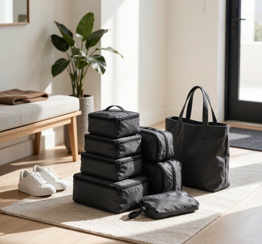 Organisateurs de valise à compression, 6 pièces