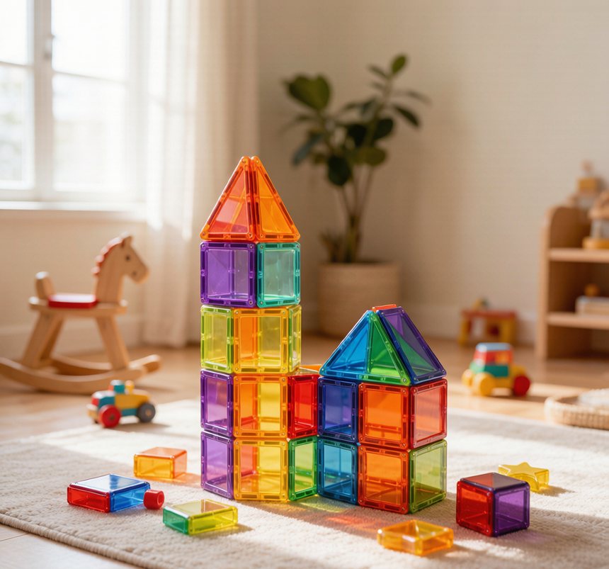 Jeu de construction magnétique, 200 pièces
