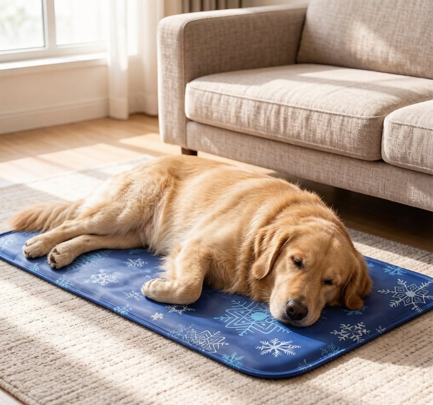 Tapis rafraîchissant lavable pour animaux
