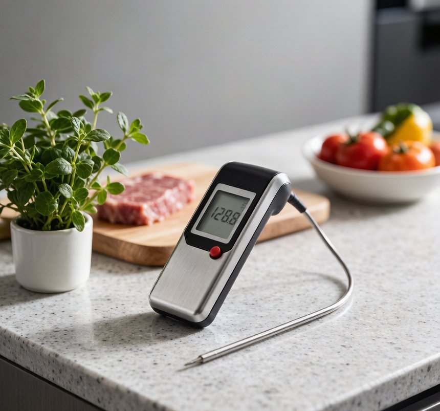 Thermomètre numérique à lecture instantanée pour viande