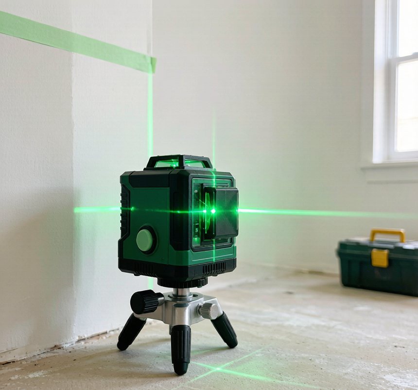 Niveau laser à lignes croisées, autonivelant et USB-C