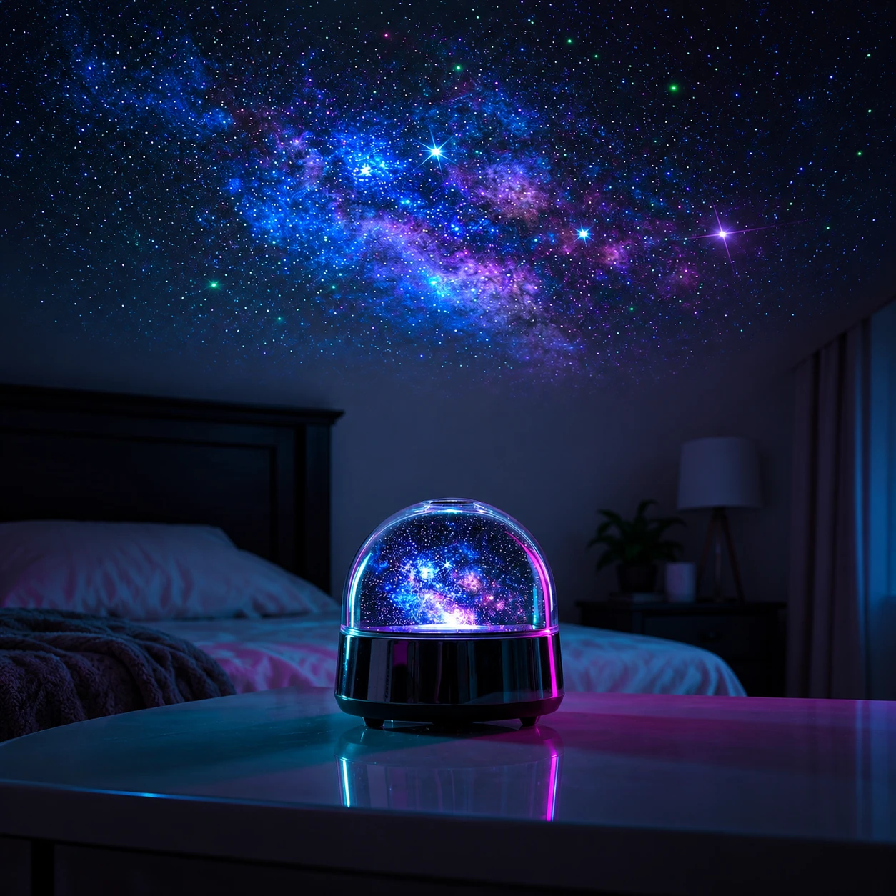 Projecteur de galaxies et veilleuse étoilée